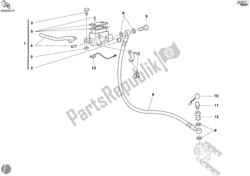 Todas las partes para Cilindro Maestro Del Embrague de Ducati Supersport 800 SS 2005